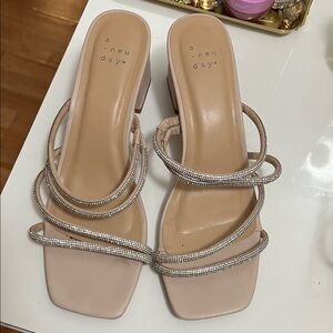 A New Day Women's Blush Strappy Heels
